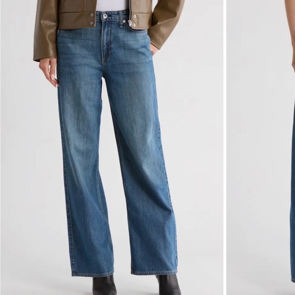 rag & bone Denim - Rag & Bone Lori Mid Rise Wide Leg Jeans